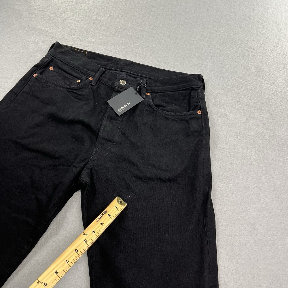 Buck Mason Jeans Mens 32x29 Black Denim 13.25oz Ford Standard Button Fly - Picture 9 of 15